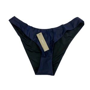 J. Crew Bikini Bottom Women's S Navy Curved Waist Cheeky New BC125 7845
